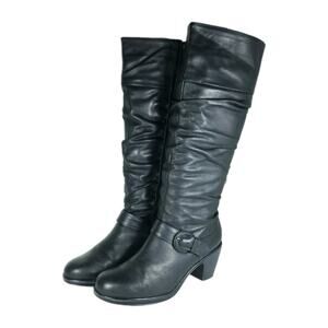 Dansko Women's Brielle EU 39 US 8-8,5 Black Leather Side Zip Knee High Boots